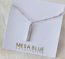 Load image into Gallery viewer, Mesa Blue Mother of Pearl Bar Necklace
